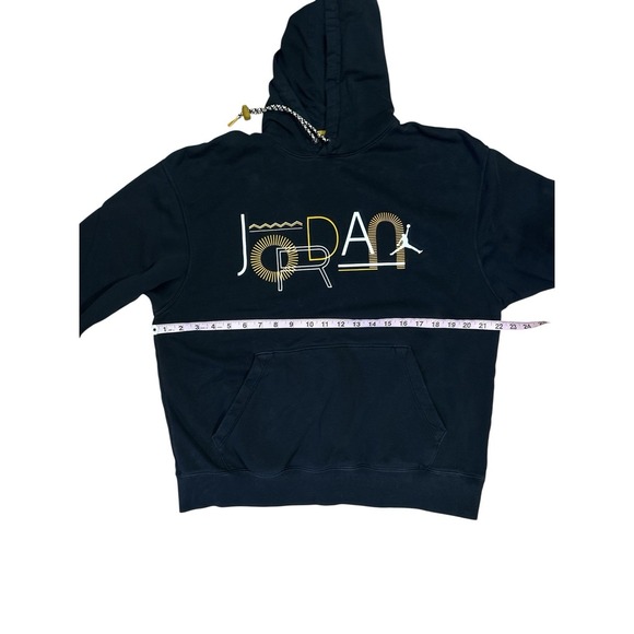 Nike Air Jordan Legacy 2 Hoodie Mens MEDIUM Black Fleece Sweatshirt - Picture 8 of 9
